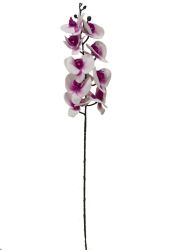 Orquidea silicona 100cm color blanco con lila