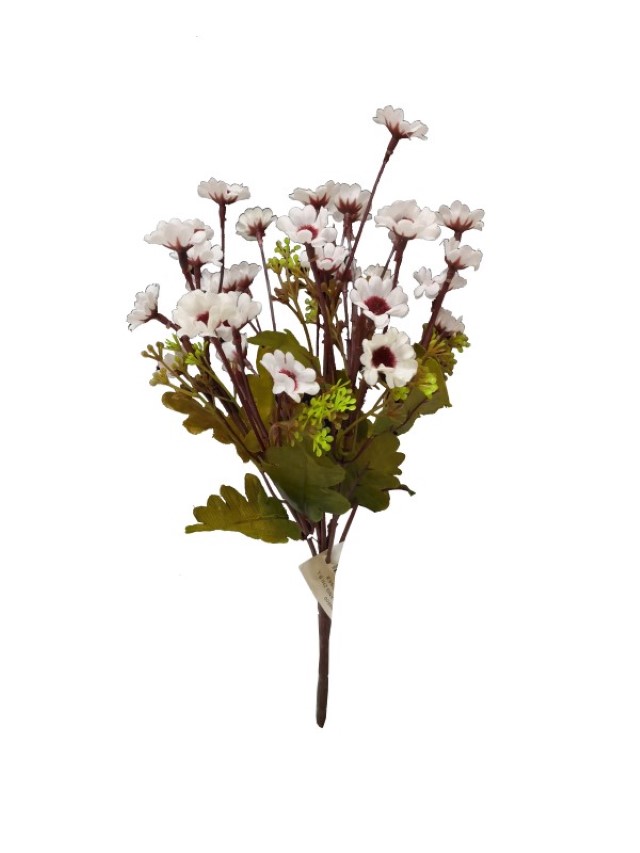 Flor mini 30cm color blanco