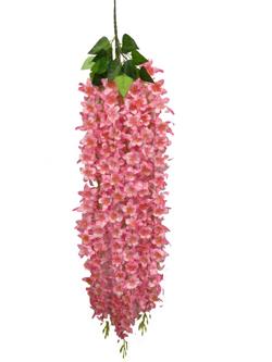 Flor de colgar 5 ramas 115cm color rosa
