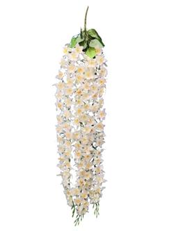 Flor de colgar 5 ramas 115cm color blanco