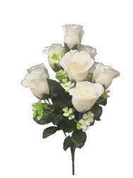 Flor ramo santo color beige
