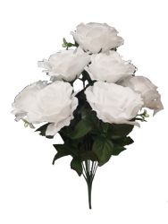 Flor ramo santos color blanco