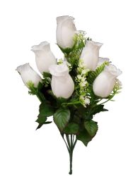 Flor ramo santos color blanco
