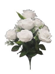 Flor ramo santos color blanco