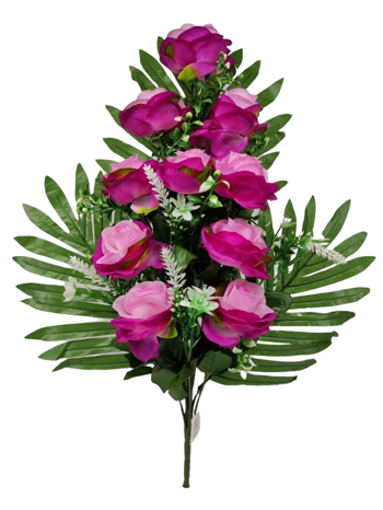 Flor ramo 60cm 14 cabezas color morado