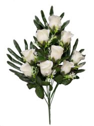 Flor ramo santos color beige