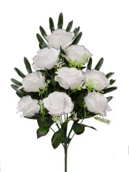 Flor ramo santos color blanco