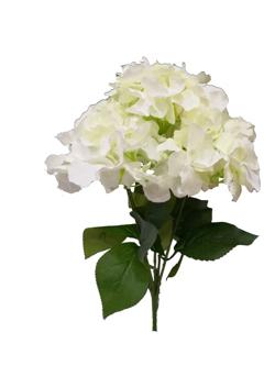 Flor ortencia 47cm color beige