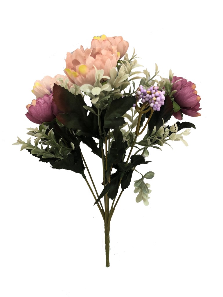 Flor mini 32cm color beige/lila