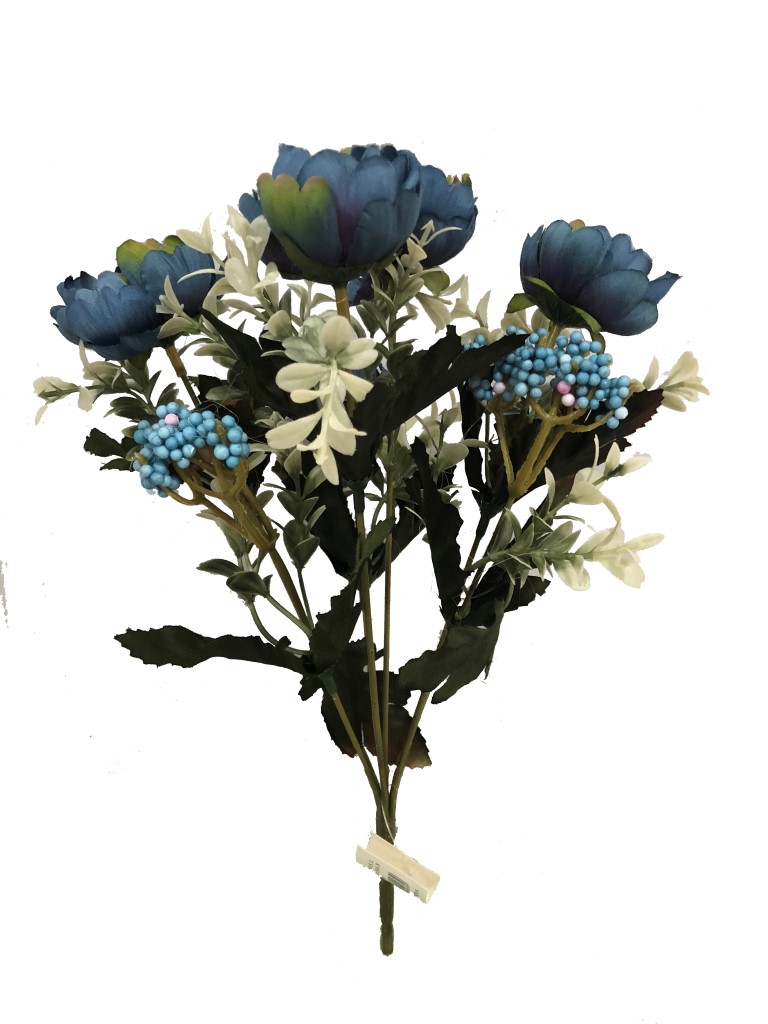 Flor mini 32cm color azul