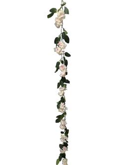 Guirnalda flores beige/rosa 180cm