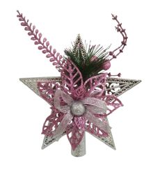 Estrella para árbol Navidad 20CM Color Rosa