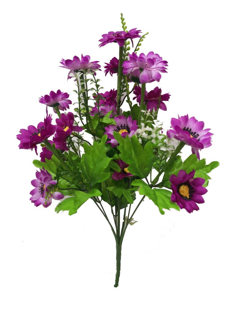 Flor ramo 45cm color morado