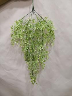 Rama Hoja 80cm color verde polvo blanco