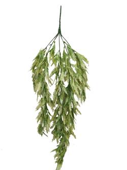 Rama hoja 80cm color verde polvo blanco