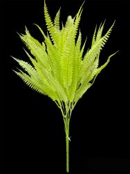 Rama hoja 40cm color verde polvo blanco