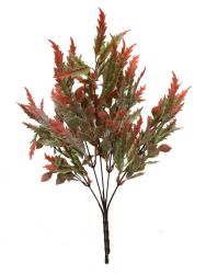 Rama hojas 37cm color verde/rojo