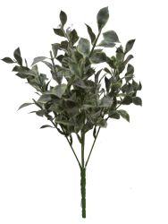 Rama hojas 33cm color polvo blanco