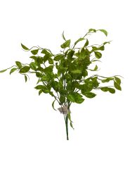 Rama hojas 43cm color verde borde rojo
