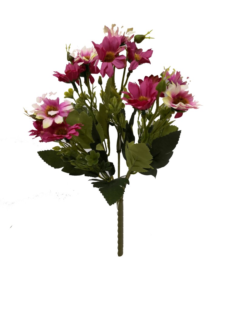 Flor mini 30cm color fucsia/beige