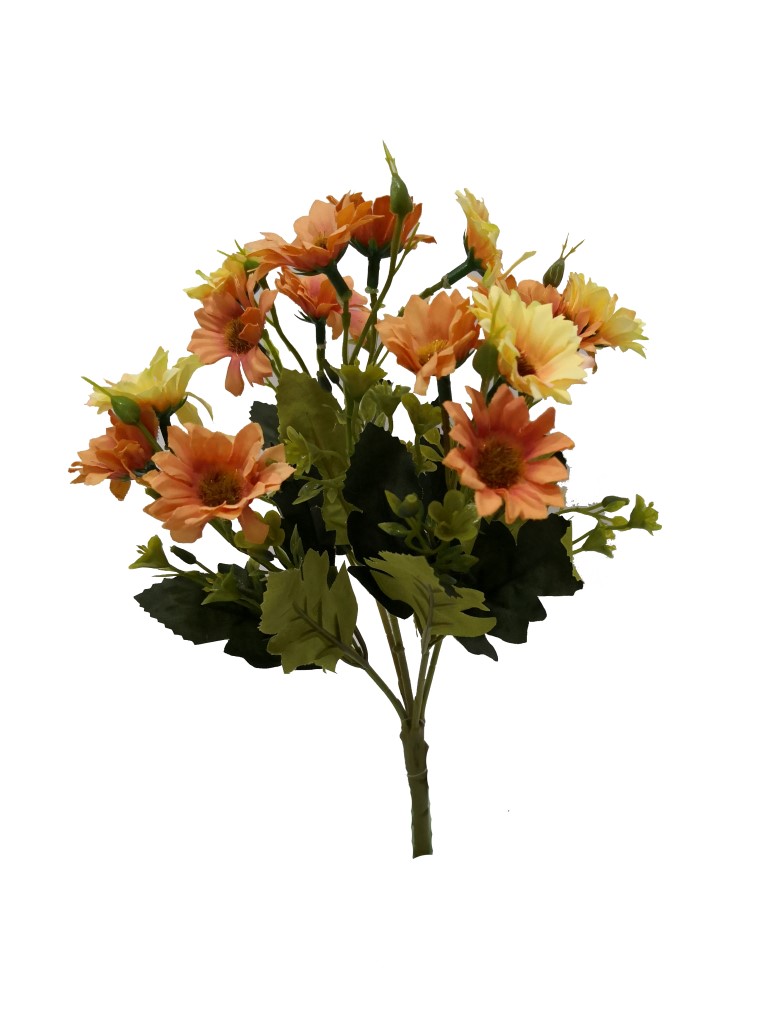 Flor mini 30cm color naranja/amarillo