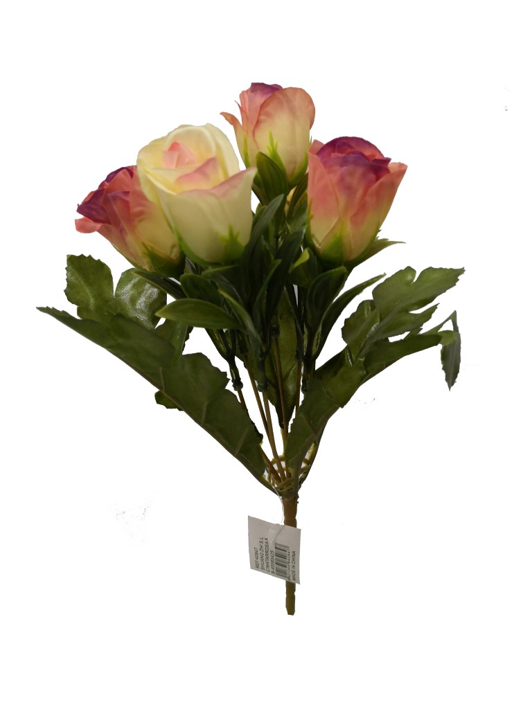 Flor mini 30cm color champan/rosa