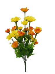 Flor ramo xxcm color naranja/amarillo