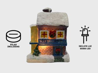 Casa de Navidad con luz 8x6cm REF A