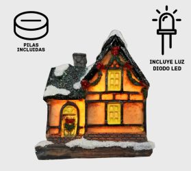 Casa de Navidad con luz 8x6cm REF C