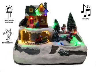 Adorno Musical 22x13cm con luces y movimiento