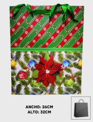Bolsa de Regalo alto relieve 3D - Navidad 26x32cm