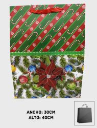 Bolsa de Regalo alto relieve 3D - Navidad 30x40cm