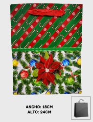 Bolsa de Regalo alto relieve 3D - Navidad 18x24cm