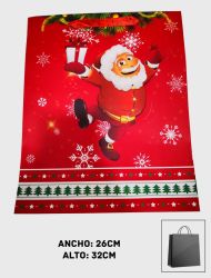 Bolsa de Regalo alto relieve 3D - Navidad 26x32cm