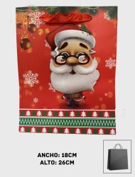 Bolsa de Regalo alto relieve 3D - Navidad 18x26cm