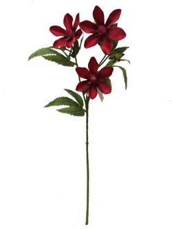 Flor larga 65cm color rojo