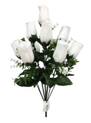 Flor ramo 10/Ruyilei 46CM Blanco