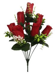 Flor ramo 10/Ruyilei 46CM Rojo Borde Negro
