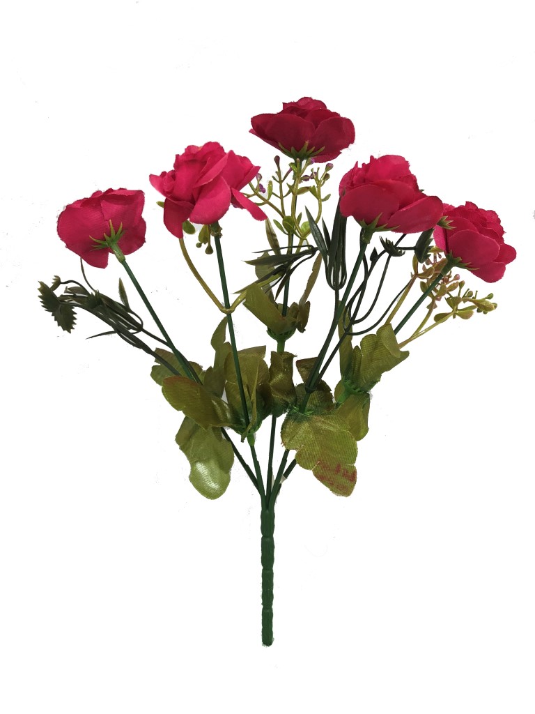 Flor mini 29cm color rojo