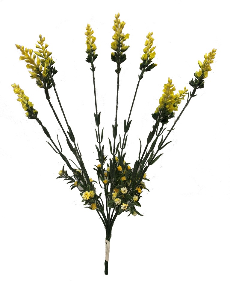 Flor lavanda 43cm color amarillo
