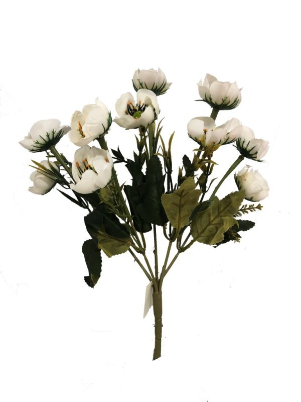 Flor mini 32cm color blanco
