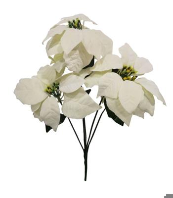 Flor Pascua Beige 5 ramas 50CM