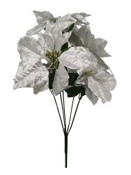 Flor Pascua Plata 47CM