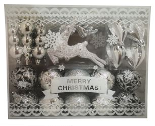 Set Bolas de Navidad Color Plata