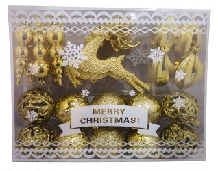 Set Bolas de Navidad Color Oro