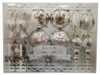 Set Bolas de Navidad Color Plata