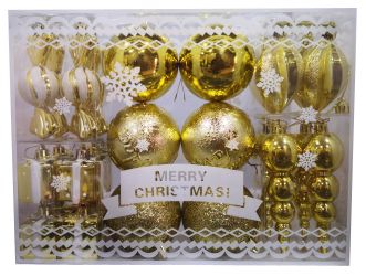 Set Bolas de Navidad Color Oro