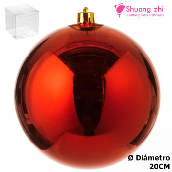 Bola Brillante 20CM Color Rojo