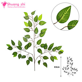 Rama Hoja Ficus 63CM Alto Material Realista Silicona