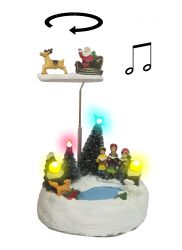 Adorno Navidad Luz-Movimiento-Musica 20CM Alto C-2